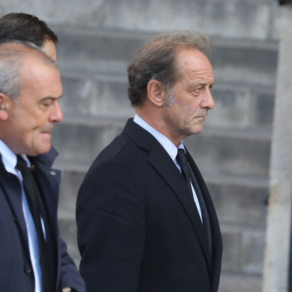 Vincent Lindon - Arrivées en l'église Saint-Sulpice pour les obsèques de l'ancien président de la République Jacques Chirac à Paris. Le 30 septembre 2019. © Dominique Jacovides / Bestimage