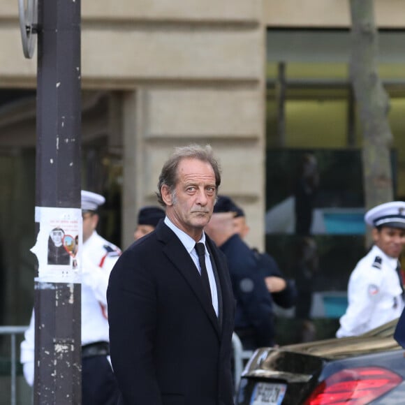 Vincent Lindon - Arrivées en l'église Saint-Sulpice pour les obsèques de l'ancien président de la République Jacques Chirac à Paris. Le 30 septembre 2019 © Stéphane Lemouton / Bestimage