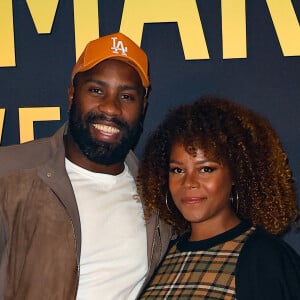 Teddy Riner et sa femme Luthna Plocus - Première du film "Bob Marley One Love" au Grand Rex à Paris le 1 fevrier 2024. © Coadic Guirec/Bestimage