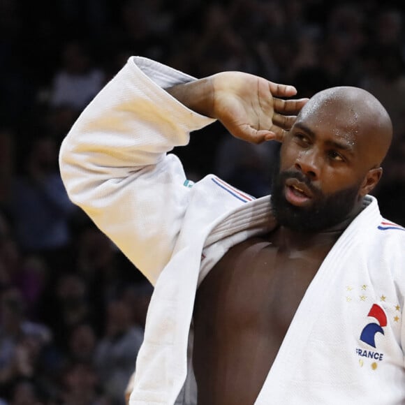 Teddy Riner (FRA) Vs Minjong Kim (KOR) - Judo : Le Paris Grand Slam 2024. Paris, le 4 février 2024.