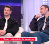 Julien Lieb et Pierre Garnier (Star Academy 2023) sur le plateau de "Clique", sur Canal+.