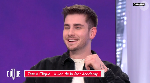 Julien Lieb et Pierre Garnier (Star Academy 2023) sur le plateau de "Clique", sur Canal+.