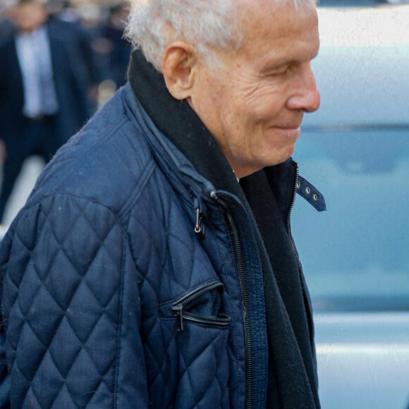 Patrick Poivre d'Arvor - Sorties des obsèques de Jean-Pierre Pernaut en la Basilique Sainte-Clotilde à Paris le 9 mars 2022. © Christophe Clovis / Bestimage
