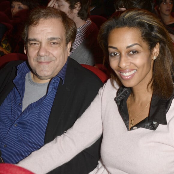 Exclusif - Didier Bourdon et sa femme Marie-Sandra - People à la générale de la pièce "A torts et à raison" au théâtre Hébertot à Paris le 25 janvier 2016. © Coadic Guirec/Bestimage