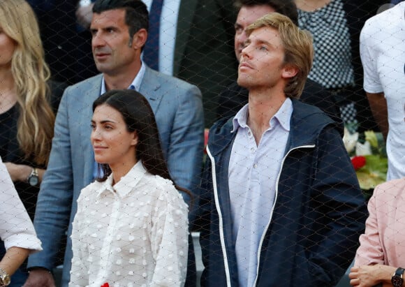 Christian de Hanovre et sa femme Alessandra de Osma dans les tribunes lors de la finale du tournoi de Madrid, Espagne, le 12 mai 2019. 