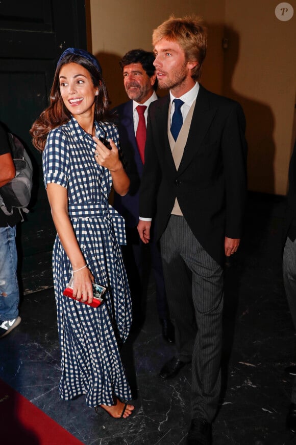Alessandra de Osma et son mari le prince Christian de Hanovre - Mariage de Maria Vega Penichet Fierro et Fernando Ramos de Lucas à Madrid. Le 6 octobre 2018 