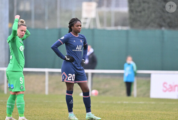 Aminata Diallo a été condamnée par la cour d'appel de Versailles à verser les loyers de juillet 2022 à juin 2023
 
Aminata Diallo (psg) - Match de D1 Arkema "Saint-Etienne - PSG (0-5)" au stade Salif-Keïta, le 23 janvier 2022.