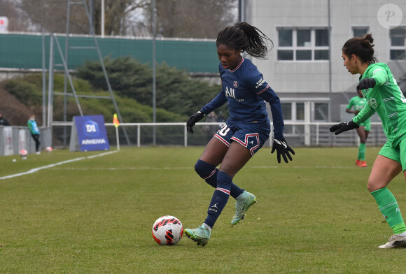 Aminata Diallo (psg) - Match de D1 Arkema "Saint-Etienne - PSG (0-5)" au stade Salif-Keïta, le 23 janvier 2022.
