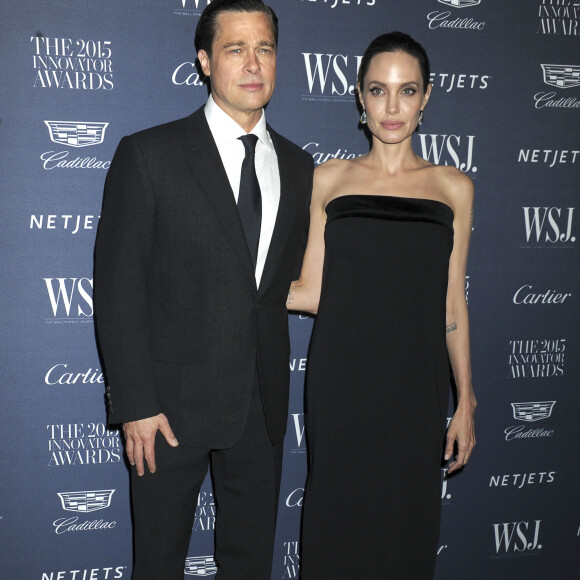 Angelina Jolie et son mari Brad Pitt - People aux Wall Street Journal Innovator Awards 2015 le 4 novembre 2015 à New York.