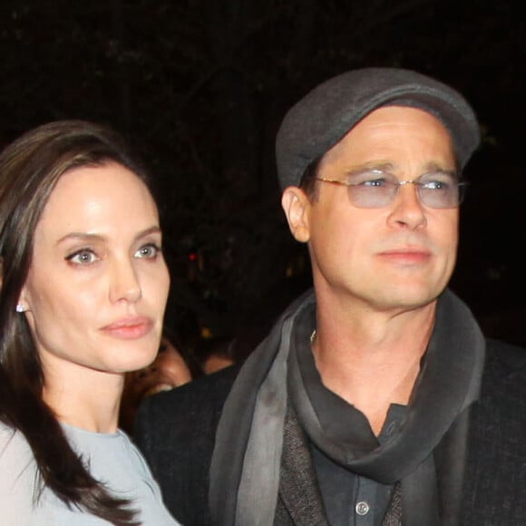 Angelina Jolie et son mari Brad Pitt à la première du film 'By The Sea' réalisé par Angelina à New York, le 3 novembre 2015