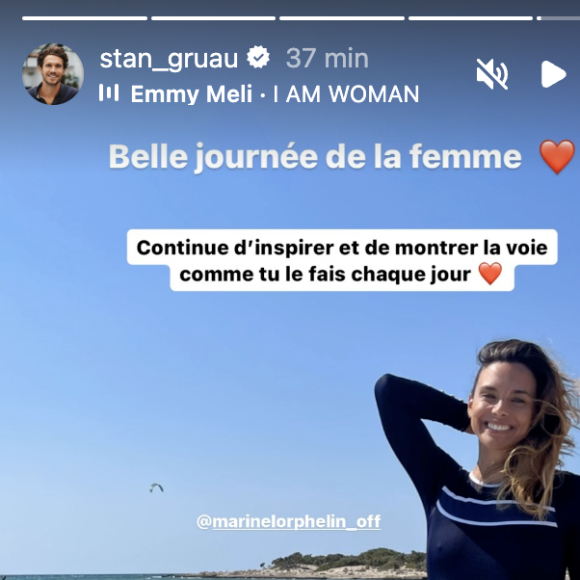Elle apparaît tout sourire à la plage, prête à s'adonner à un sport nautique moulée dans un maillot de bain : "Continue d'inspirer et de montrer la voie comme tu le fais chaque jour".
Marine Lorphelin célébrée par son compagnon Stan pour la journée de la femme. Instagram