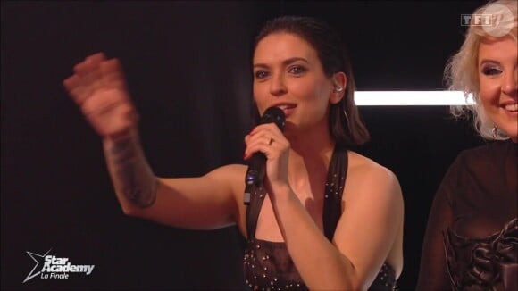Lucie Bernardoni pendant la finale de la "Star Academy", TF1