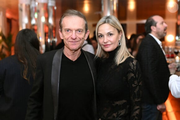 Exclusif - Frédéric Saldmann et sa femme Marie - Inauguration du restaurant "Hollywood Savoy" à Paris, le 14 mars 2024. © Rachid Bellak/Bestimage
