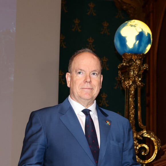 Exclusif - Le prince Albert II de Monaco lors de la signature MoU à la 15ème édition de la Monaco Blue Initiative à Monaco, le 18 mars 2024. © Claudia Albuquerque/Bestimage 