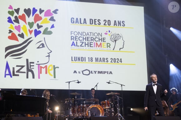 Pierre Souchon au concert du gala des 20 ans de la fondation Recherche Alzheimer "2 générations chantent pour la 3ème" à l'Olympia à Paris le 18 mars 2024. © Cyril Moreau / Bestimage 