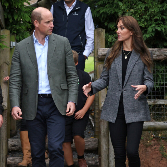 Avec le prince William dans une ferme locale à Windsor le week-end dernier.
Le prince William et la princesse Kate (Middleton) de Galles en visite à l'association caritative We Are Farming Minds à Kings Pitt Farm à Hereford. Le 14 septembre 2023