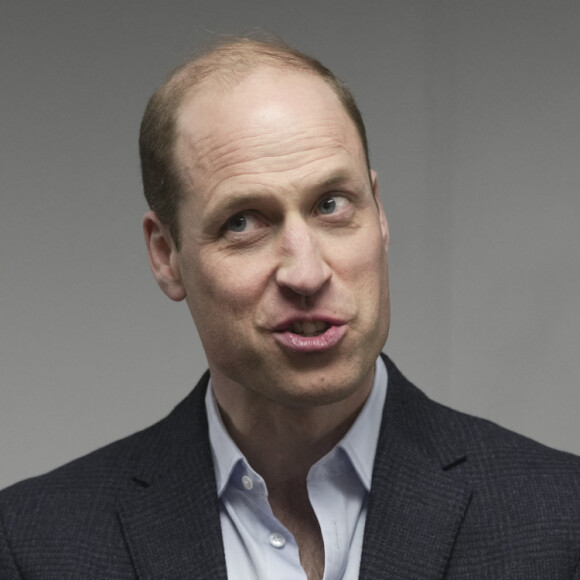 Le prince William, prince de Galles visite le terrain de cricket Kia Oval à Londres, le 8 mars 2024. 