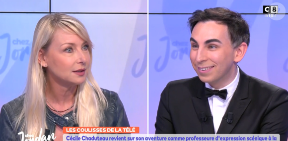 Cécile Chaduteau de la "Star Academy" dans "Chez Jordan", sur C8, le 20 mars 2024