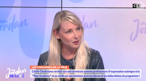 Cécile Chaduteau de la "Star Academy" dans "Chez Jordan", sur C8, le 20 mars 2024