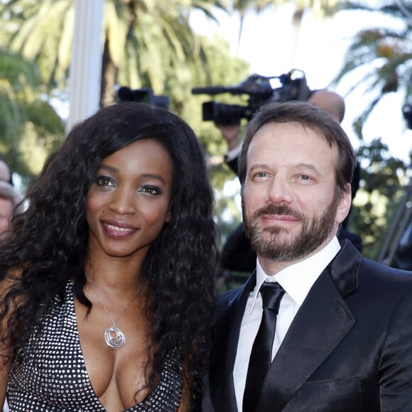 Samuel Le Bihan et sa compagne Daniela Beye - Montée des marches du film "Inside Out" (Vice-Versa) lors du 68 ème Festival International du Film de Cannes, à Cannes le 18 mai 2015.