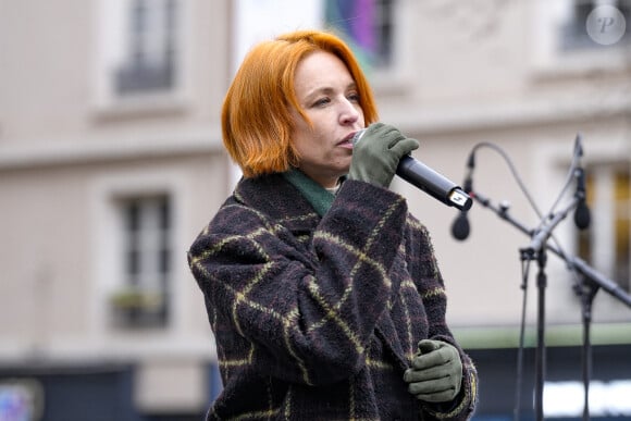La chanteuse Natasha St-Pier fait ses balances avant la 35ème édition de l'opération pièces jaunes à Lyon le 10 janvier 2024. © Sandrine Thesillat / Panoramic / Bestimage