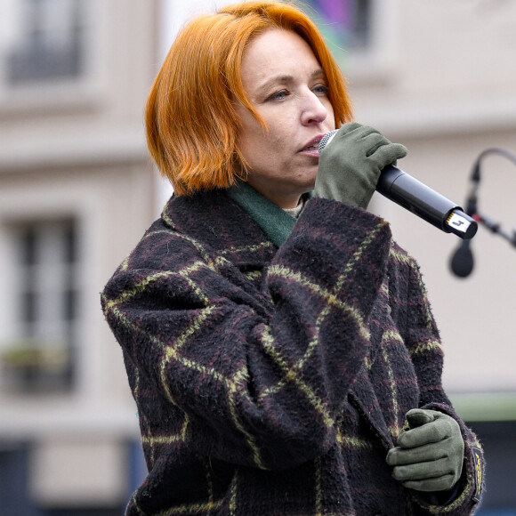 La chanteuse Natasha St-Pier fait ses balances avant la 35ème édition de l'opération pièces jaunes à Lyon le 10 janvier 2024. © Sandrine Thesillat / Panoramic / Bestimage