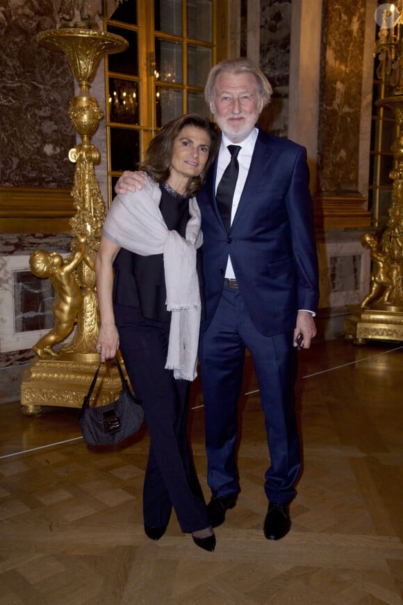 Sylvie Le Bihan est une écrivaine connue.
Pierre Gagnaire et sa femme - Dîner de gala de la Fondation Avec au Château de Versailles le 5 février 2018. © Julio Piatti / Bestimage