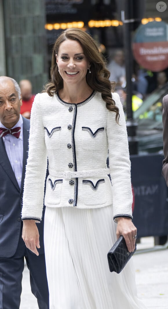 Kate Middleton arrive à la réouverture de la National Portrait Gallery à Londres, Royaume-Uni, le 20 juin 2023.