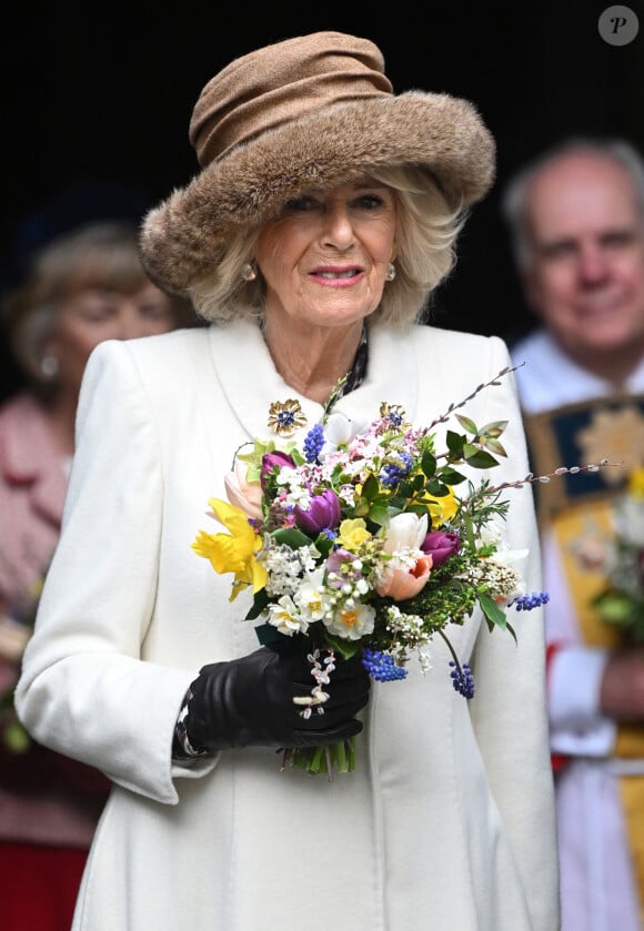 La reine Camilla vient de marquer l'Histoire.
Camilla Parker Bowles assiste au service Royal Maundy à la cathédrale de Worcester.