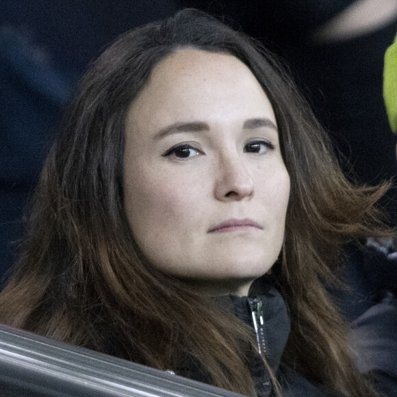 Anaïs Demoustier dans les tribunes lors du match de Ligue 1 Uber Eats "PSG - Monaco (5-2)" au Parc Des Princes, le 24 novembre 2023. © Cyril Moreau/Bestimage 