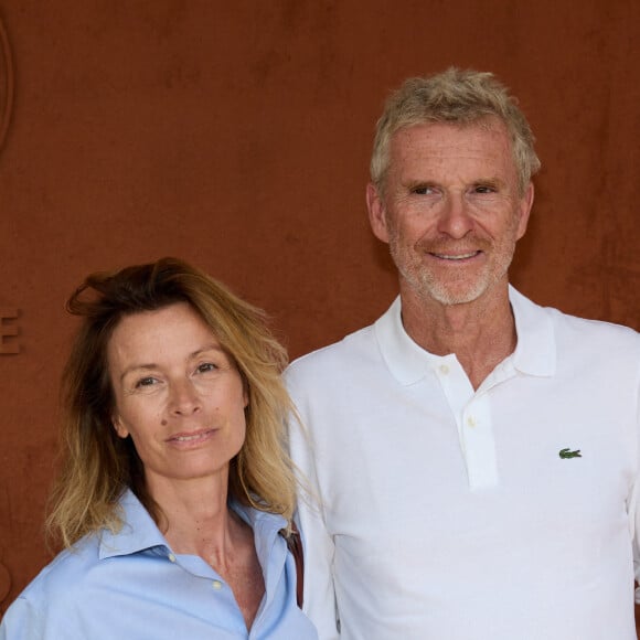 Denis Brogniart et sa femme Hortense au village lors des Internationaux de France de tennis de Roland Garros 2023, à Paris, France, le 6 juin 2023. © Jacovides-Moreau/Bestimage