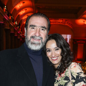 Eric Cantona et sa femme Rachida Brakni lors de la soirée de gala de la 18ème édition du "Dîner de la mode du Sidaction" au Pavillon Cambon Capucines - Potel et Chabot à Paris, France, le 23 janvier 2020. © Olivier Borde/Bestimage