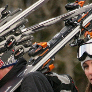 Prince William et Kate Middleton, vacances au ski à Klosters, Suisse, mars 2008. @ Splash News