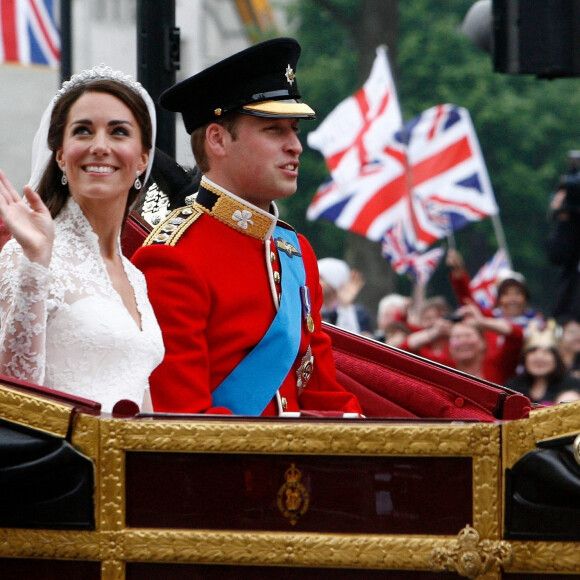 Le prince William, prince de Galles, et Catherine (Kate) Middleton, princesse de Galles - Mariage, le 23 avril 2011 à Londres