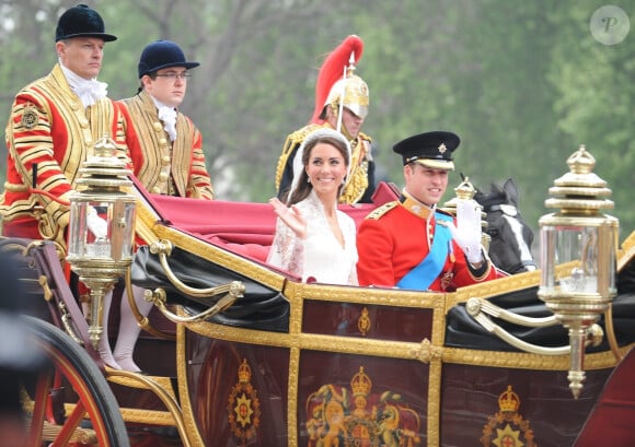 Le prince William, prince de Galles, et Catherine (Kate) Middleton, princesse de Galles - Mariage, le 23 avril 2011 à Londres