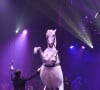 Sa compagnie avait célébré ses cinquante ans d'existence en novembre 2023.
Le cirque Arlette Gruss. Numero avec des chevaux - Photo par Tesson/ANDBZ/ABACAPRESS.COM