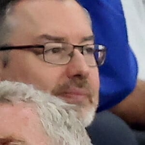 Denis Brogniart et sa femme Hortense dans les tribunes du match de Coupe du monde de rugby opposant l'Irlande à l'Ecosse (36-14) au stade de France à Saint-Denis, proche Paris, Seine Saint-Denis, France, le 7 octobre 2023. © Jacovides-Moreau/Bestimage