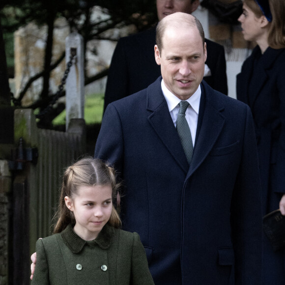 Les membres de la famille royale britannique lors de la messe du matin de Noël en l'église St-Mary Magdalene à Sandringham, le 25 décembre 2023.