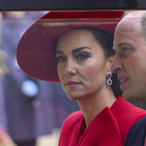 Le prince William et Kate Middleton à la cérémonie de bienvenue du président de la Corée du Sud et de sa femme à Horse Guards Parade à Londres, le 21 novembre 2023.