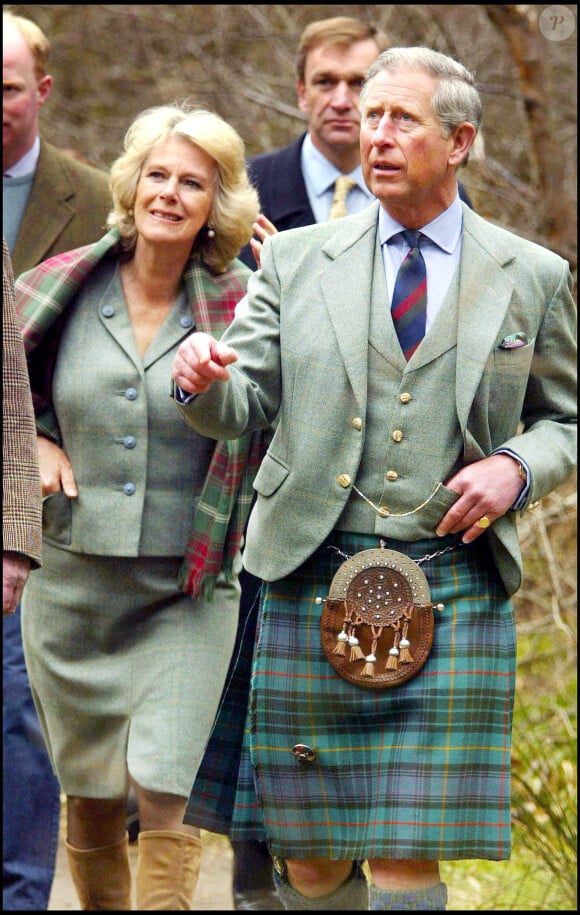 Le prince Charles et sa femme Camilla - Réserve nationale d'Ecosse. 
