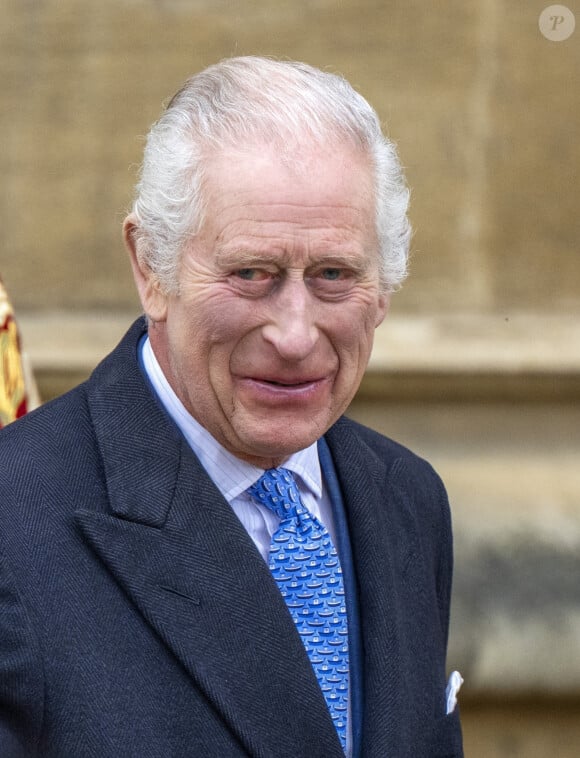 Le roi Charles III d'Angleterre et Camilla Parker Bowles, reine consort d'Angleterre - Les membres de la famille royale britannique arrivent à la chapelle Saint-George pour assister à la messe de Pâques. Windsor, le 31 mars 2024.  31 March 2024. Members of The Royal Family attend the Easter Mattins Service at St. George's Chapel, Windsor Castle on Easter Sunday. Here, King Charles III, Queen Camilla 