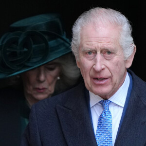 Le roi Charles III d'Angleterre et Camilla Parker Bowles, reine consort d'Angleterre - Les membres de la famille royale britannique arrivent à la chapelle Saint-George pour assister à la messe de Pâques. Windsor, le 31 mars 2024.  Members of The Royal Family attend Easter Service at St. Georges Chapel, Windsor Castle, Windsor, Berkshire, UK, on the 31st March 2024. 