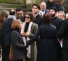 Le clan Grüss était réuni mais pas pour une représentation 
Famille et proches lors des obsèques de Alexis Gruss en l'Église Saint-Roch à Paris