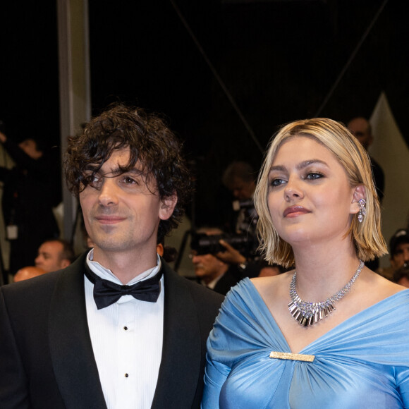 Florian Rossi et sa compagne Louane Emera - Montée des marches du film " The Idol " lors du 76ème Festival International du Film de Cannes, au Palais des Festivals à Cannes. Le 22 mai 2023 © Olivier Borde / Bestimage 