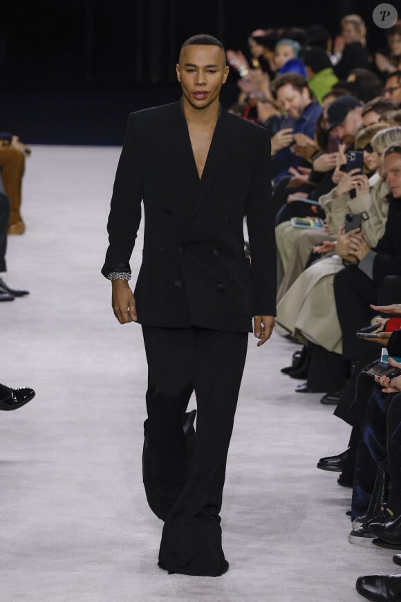 Olivier Rousteing - Défilé Balmain prêt-à-porter automne-hiver 2023/2024 lors de la Fashion Week de Paris (PFW) le 1er mars 2023 