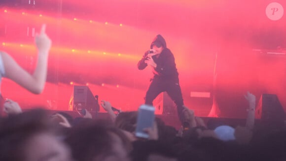 Nekfeu se produit lors de la fête de la musique Solidays, qui se tient à l'hippodrome de Longchamp à Paris, en France, le 22 juin 2018. Photo par Robin Psaila/ABACAPRESS.COM