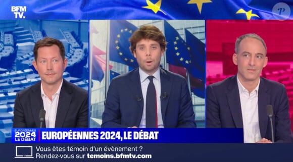 Raphaël Glucksmann et François-Xavier Bellamy face à Benjamin Duhamel aux commandes d'un nouveau numéro de "C'est pas tous les jours dimanche" sur BFMTV.