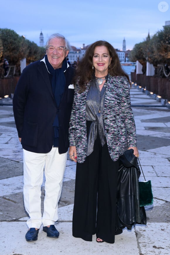 Bruno Ragazzi, Angela Missoni - La famille Pinault est réunie au dîner de gala de la Fondation Cini juste avant la 60ème biennale de Venise le 17 avril 2024.