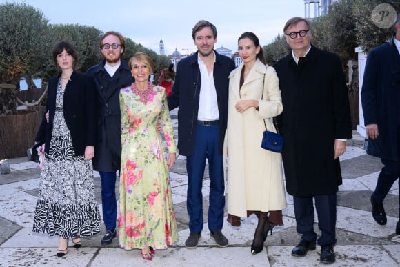 Emilio Sandretto Re Rebaudengo, Patrizia Sandretto Re Rebaudengo, Agostino Re Rebaudengo - La famille Pinault est réunie au dîner de gala de la Fondation Cini juste avant la 60ème biennale de Venise le 17 avril 2024.
