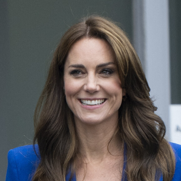 Le prince William, prince de Galles, et Catherine (Kate) Middleton, princesse de Galles, au centre sportif national de Bisham Abbey à Marlow, à l'occasion de la Journée mondiale de la Santé mentale, le 12 octobre 2023. 